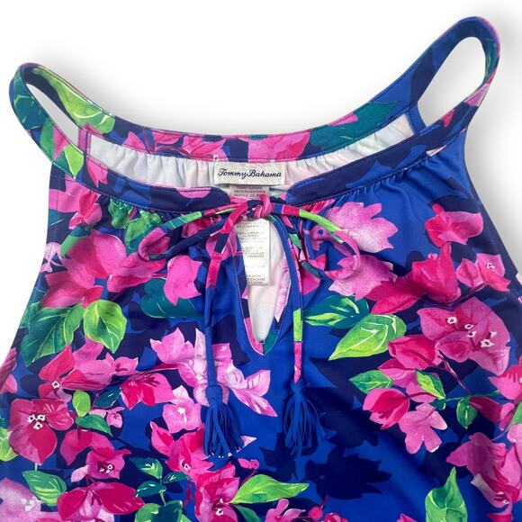 Tommy Bahama Size M Bougainvillea Split-Neck Ruffle Spa Dress Swim Cover-Up - Picture 9 of 9